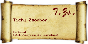 Tichy Zsombor névjegykártya