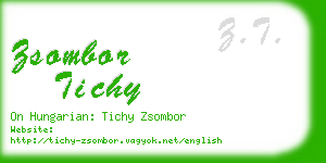 zsombor tichy business card